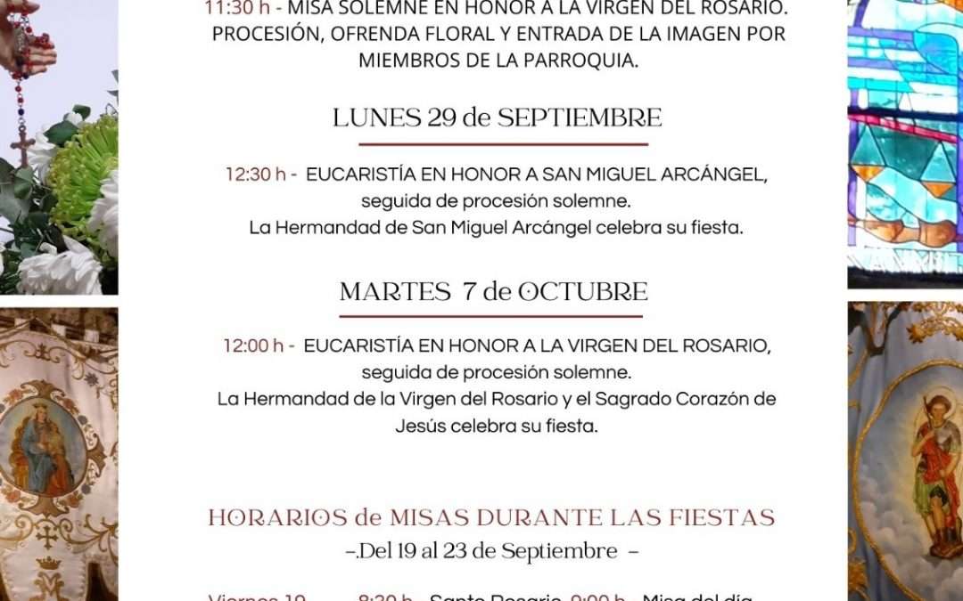 Horario de celebraciones
